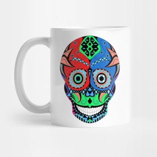 marvelous skeleton catrina happy face ecopop art Mug